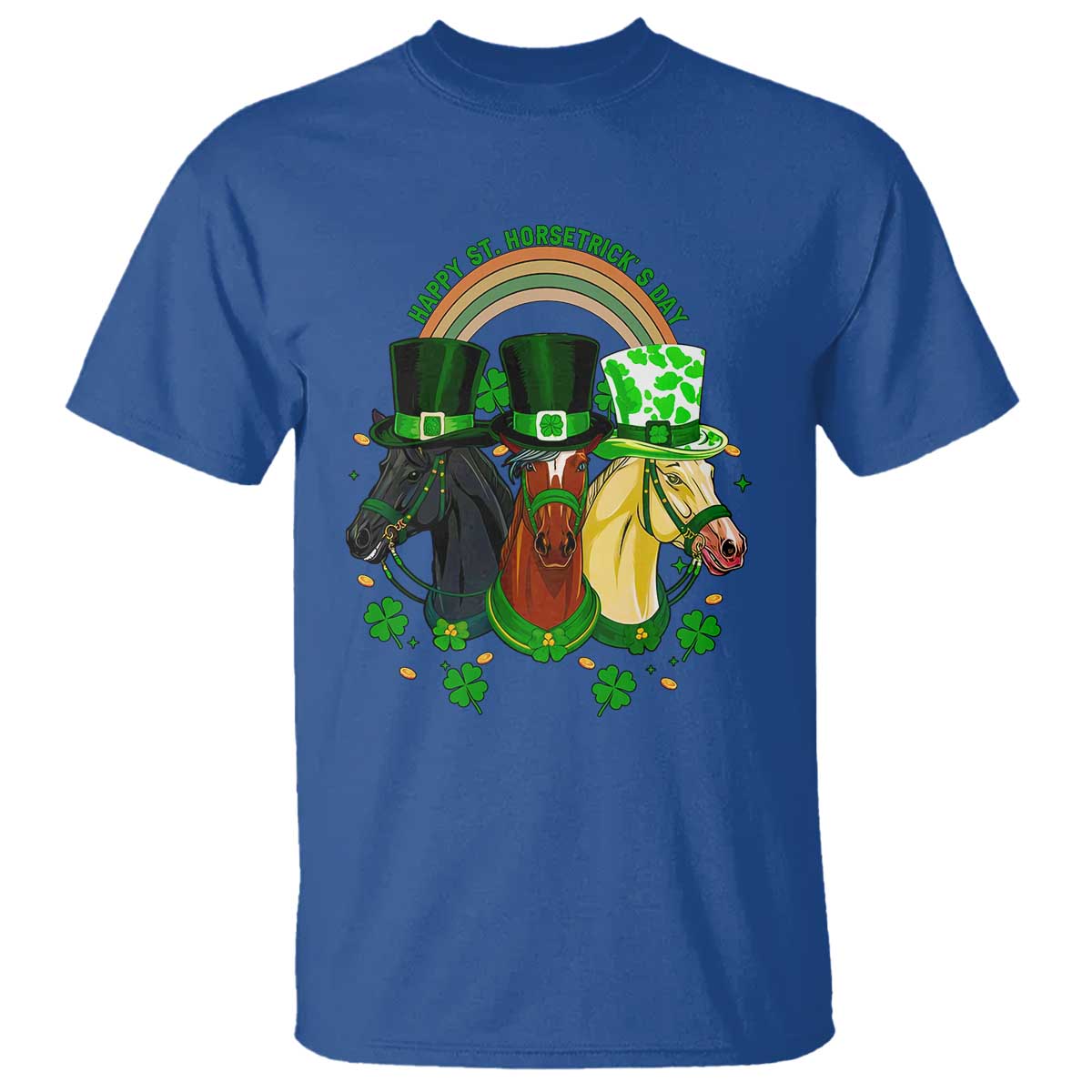 Funny St Patrick's Day Horse T Shirt Happy St Horsetrick's Day Shamrock