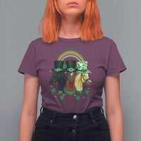Funny St Patrick's Day Horse T Shirt For Women Happy St Horsetrick's Day Shamrock