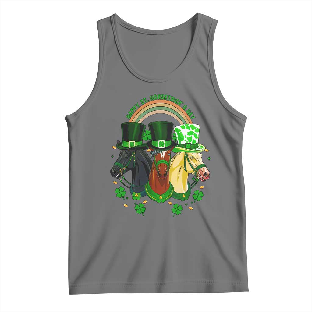 Funny St Patrick's Day Horse Tank Top Happy St Horsetrick's Day Shamrock