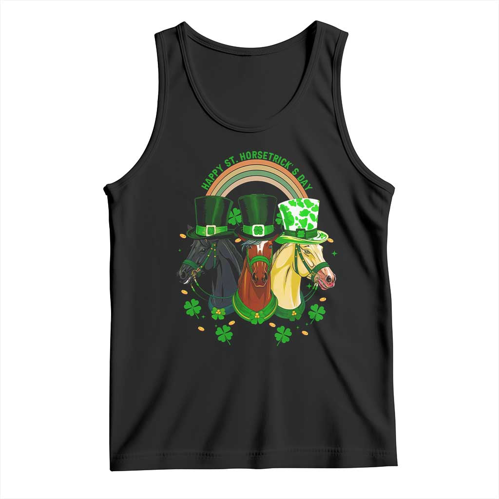 Funny St Patrick's Day Horse Tank Top Happy St Horsetrick's Day Shamrock