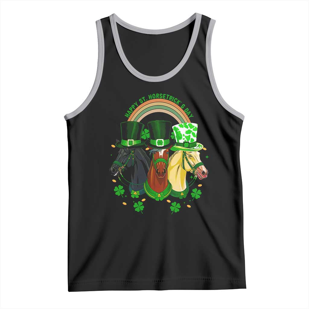 Funny St Patrick's Day Horse Tank Top Happy St Horsetrick's Day Shamrock