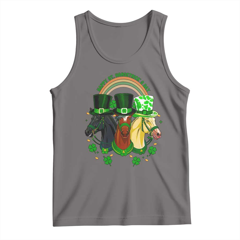 Funny St Patrick's Day Horse Tank Top Happy St Horsetrick's Day Shamrock