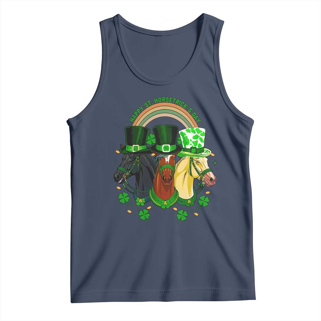 Funny St Patrick's Day Horse Tank Top Happy St Horsetrick's Day Shamrock