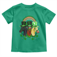 Funny St Patrick's Day Horse Toddler T Shirt Happy St Horsetrick's Day Shamrock