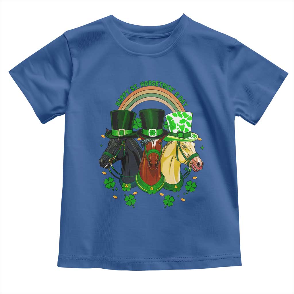 Funny St Patrick's Day Horse Toddler T Shirt Happy St Horsetrick's Day Shamrock
