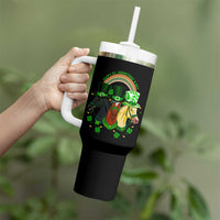 Funny St Patrick's Day Horse Tumbler With Handle Happy St Horsetrick's Day Shamrock