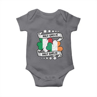 Funny Half Gaelic Half Garlic Baby Onesie Irish Italian St. Patrick's Day