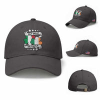 Funny Half Gaelic Half Garlic Baseball Cap Irish Italian St. Patrick's Day