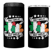 Funny Half Gaelic Half Garlic 4 in 1 Can Cooler Tumbler Irish Italian St. Patrick's Day