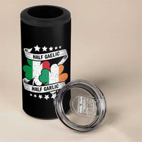 Funny Half Gaelic Half Garlic 4 in 1 Can Cooler Tumbler Irish Italian St. Patrick's Day