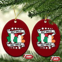 Funny Half Gaelic Half Garlic Ceramic Ornament Irish Italian St. Patrick's Day - Wonder Print Shop