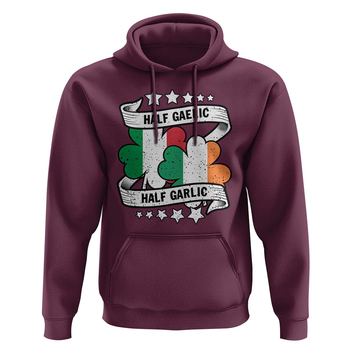 Funny Half Gaelic Half Garlic Hoodie Irish Italian St. Patrick's Day