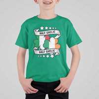 Funny Half Gaelic Half Garlic T Shirt For Kid Irish Italian St. Patrick's Day