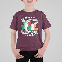 Funny Half Gaelic Half Garlic T Shirt For Kid Irish Italian St. Patrick's Day