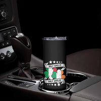 Funny Half Gaelic Half Garlic Skinny Tumbler Irish Italian St. Patrick's Day