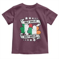 Funny Half Gaelic Half Garlic Toddler T Shirt Irish Italian St. Patrick's Day