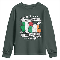 Funny Half Gaelic Half Garlic Youth Sweatshirt Irish Italian St. Patrick's Day