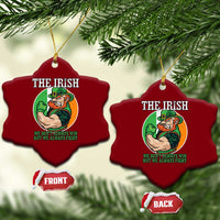Funny The Irish We Don't Always Win But We Always Fight Ceramic Ornament - Wonder Print Shop