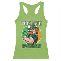 Funny The Irish We Don't Always Win But We Always Fight Racerback Tank Top