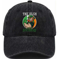 Funny The Irish We Don't Always Win But We Always Fight Washed Cotton Baseball Cap
