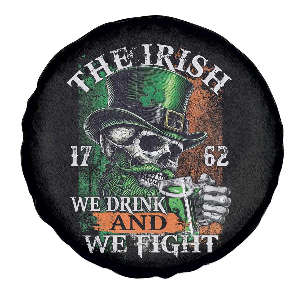 Irish Soldiers 1762 Spare Tire Cover The Irish We Drink And We Fight Shamrock Skull Beer