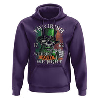 Irish Soldiers 1762 Hoodie The Irish We Drink And We Fight Shamrock Skull Beer