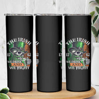 Irish Soldiers 1762 Skinny Tumbler The Irish We Drink And We Fight Shamrock Skull Beer - Wonder Print Shop