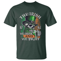 Irish Soldiers 1762 T Shirt The Irish We Drink And We Fight Shamrock Skull Beer