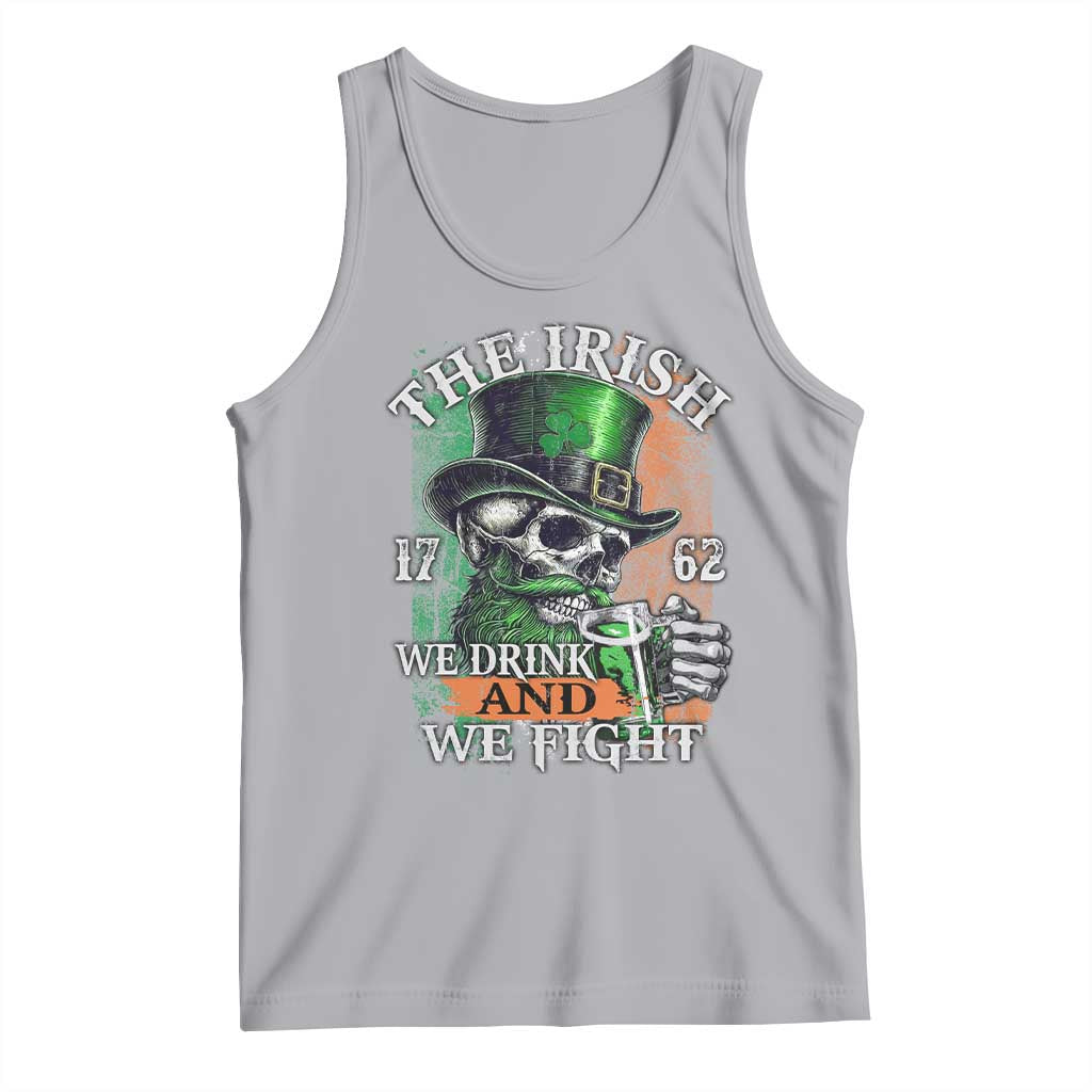 Irish Soldiers 1762 Tank Top The Irish We Drink And We Fight Shamrock Skull Beer