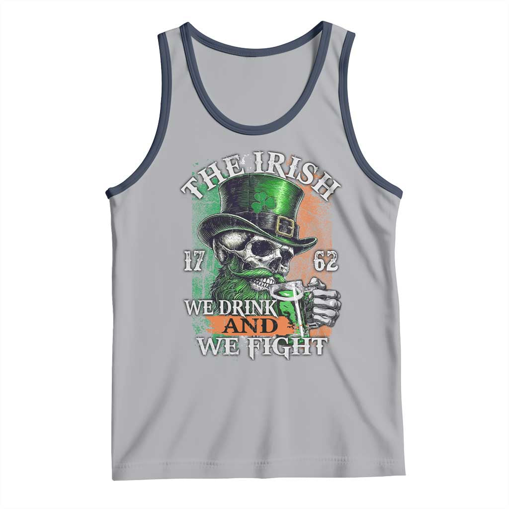 Irish Soldiers 1762 Tank Top The Irish We Drink And We Fight Shamrock Skull Beer