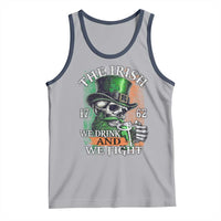 Irish Soldiers 1762 Tank Top The Irish We Drink And We Fight Shamrock Skull Beer