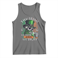 Irish Soldiers 1762 Tank Top The Irish We Drink And We Fight Shamrock Skull Beer