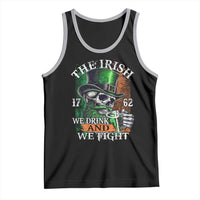 Irish Soldiers 1762 Tank Top The Irish We Drink And We Fight Shamrock Skull Beer