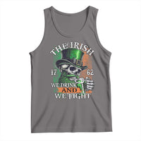 Irish Soldiers 1762 Tank Top The Irish We Drink And We Fight Shamrock Skull Beer