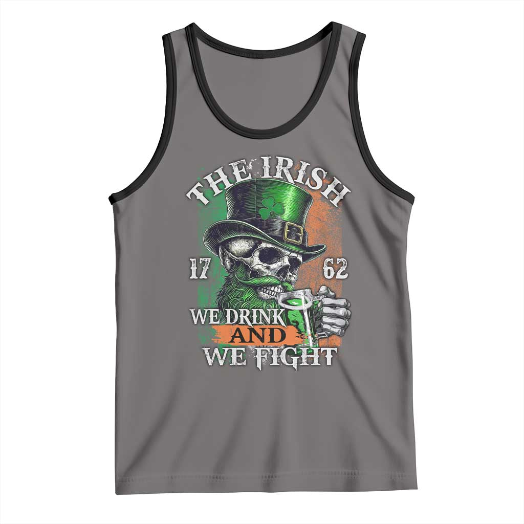 Irish Soldiers 1762 Tank Top The Irish We Drink And We Fight Shamrock Skull Beer