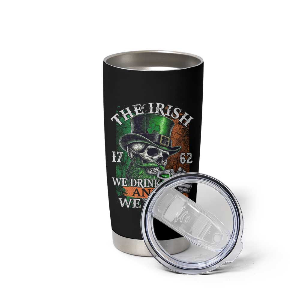 Irish Soldiers 1762 Tumbler Cup The Irish We Drink And We Fight Shamrock Skull Beer - Wonder Print Shop