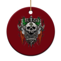 Funny Irish Warrior Ceramic Ornament Vintage Skull Celtic Cross Ireland Flag - Wonder Print Shop