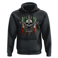 Funny Irish Warrior Hoodie Vintage Skull Celtic Cross Ireland Flag