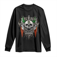 Funny Irish Warrior Long Sleeve Shirt Vintage Skull Celtic Cross Ireland Flag