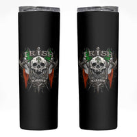 Funny Irish Warrior Skinny Tumbler Vintage Skull Celtic Cross Ireland Flag