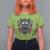 Funny Irish Warrior T Shirt For Women Vintage Skull Celtic Cross Ireland Flag