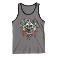 Funny Irish Warrior Tank Top Vintage Skull Celtic Cross Ireland Flag