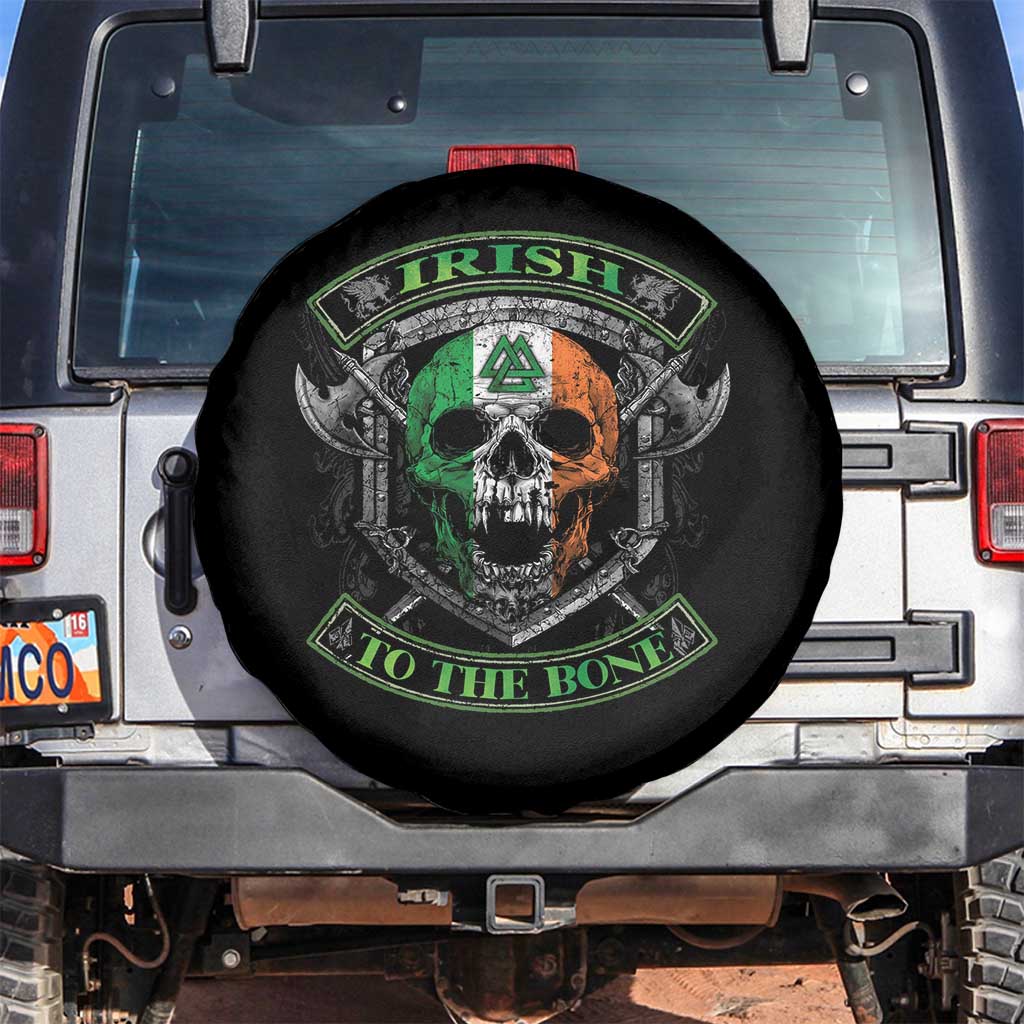 Irish Viking Spare Tire Cover Irish To The Bone Vintage Ireland Flag Skull