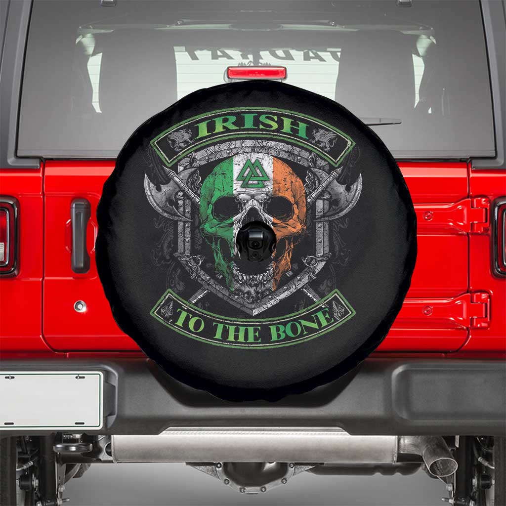 Irish Viking Spare Tire Cover Irish To The Bone Vintage Ireland Flag Skull