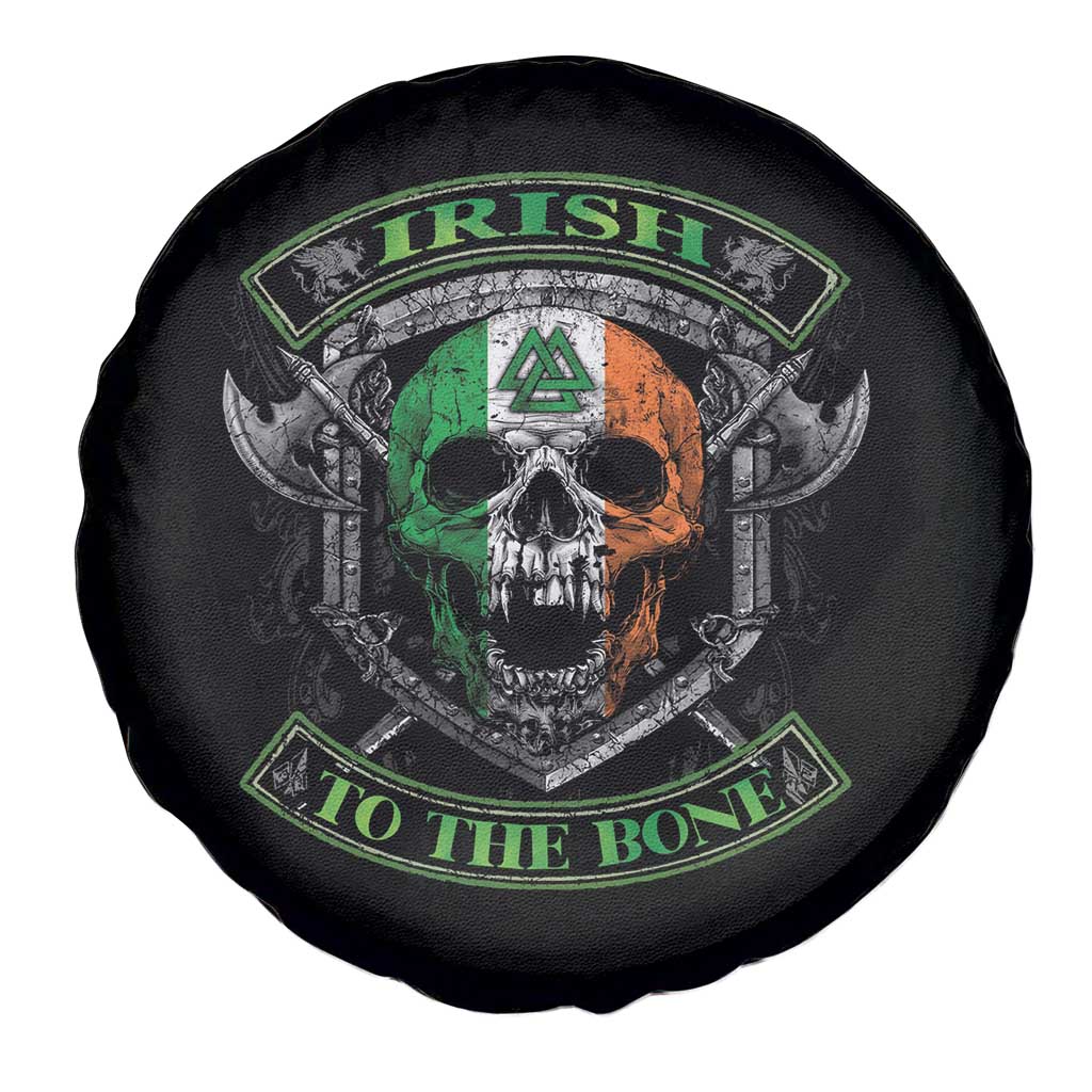 Irish Viking Spare Tire Cover Irish To The Bone Vintage Ireland Flag Skull