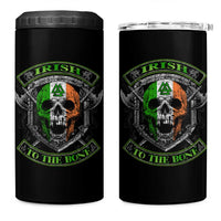 Irish Viking 4 in 1 Can Cooler Tumbler Irish To The Bone Vintage Ireland Flag Skull