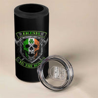Irish Viking 4 in 1 Can Cooler Tumbler Irish To The Bone Vintage Ireland Flag Skull