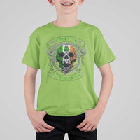 Irish Viking T Shirt For Kid Irish To The Bone Vintage Ireland Flag Skull
