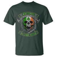 Irish Viking T Shirt Irish To The Bone Vintage Ireland Flag Skull