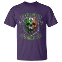 Irish Viking T Shirt Irish To The Bone Vintage Ireland Flag Skull